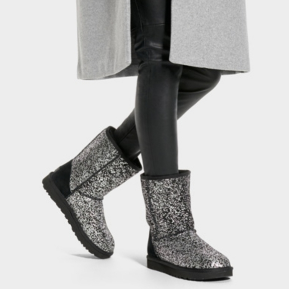 Ugg Classic Short II Foil Glam Boots - Picture 2 of 10